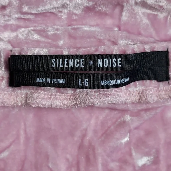 Urban Outfitters Silence + Noise NWT Boho Fairycore Pink Crushed Velvet Dress L - Picture 5 of 8